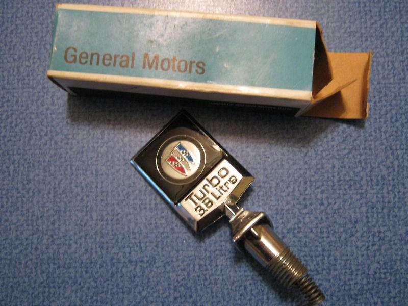 Nos buick regal t type hood ornament emblem 3.8 turbo lesabre grand national gm 