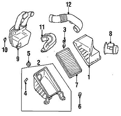 Subaru 746056120 genuine oem factory original air cleaner body clip