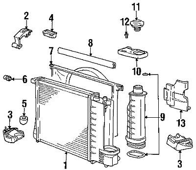 Bmw 17111723337 genuine oem factory original lower bracket