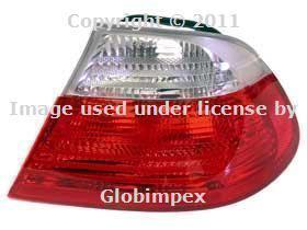 Bmw e46 conv 00-03 tail light euro red+white right oem + 1 year warranty