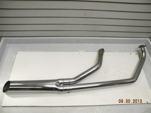 Custom 2 into 1 exhaust muffler harley shovel fx big twin low rider super glide