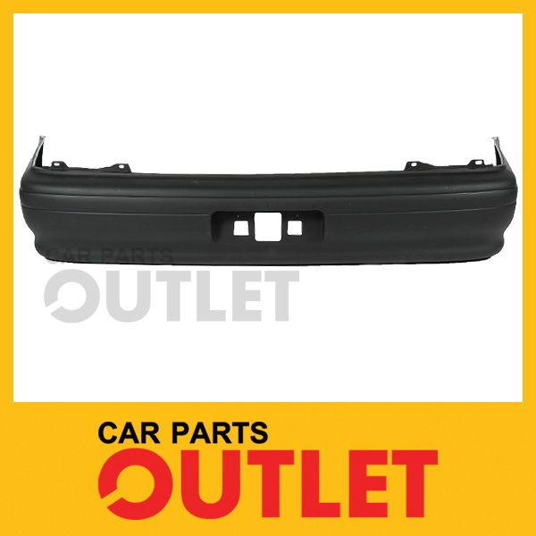 1991-1994 tercel rear bumper cover base dx raw matte black plastic non primered