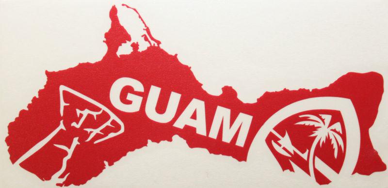 Guam red capital hagåtña micronesia island vinyl sticker car boat decal new s156