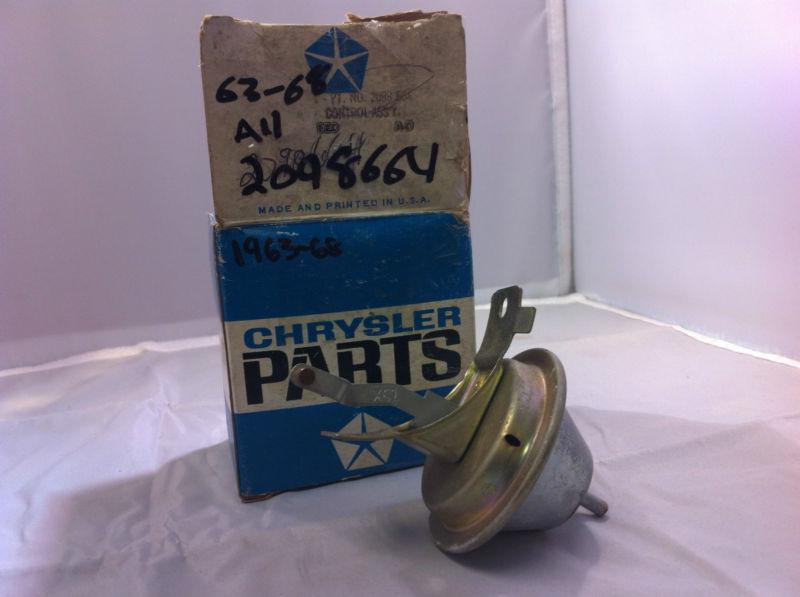 1963-1968 nos mopar vacuum control assy. pt.#2098664 plymouth dodge chrysler 