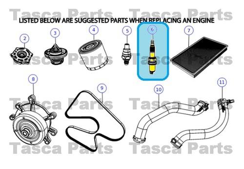 Oem intake side spark plug 2008-2013 dodge chrysler jeep vehicles #spfr8te2aa