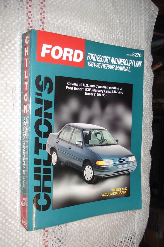 1981-1995 ford escort mercury lynx shop manual service book 89 88 87 86 85 84 83