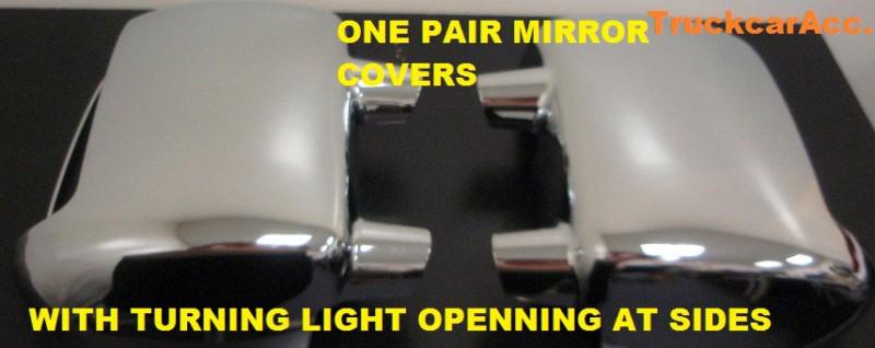 99 2000 01 02 03 04 05 06 07 ford f250/350 superduty chrome mirror cover w/ tl
