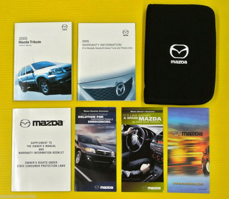 Tribute suv 05 2005 mazda owners owner's manual set w/ case all models 4x4 4x2