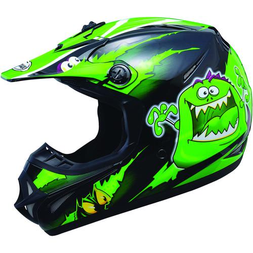 Gmax gm46y-1 kritter ii kids mx/snow/water helmet - green/blk / yl (youth large)