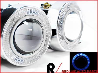 3" blue halo ring clear projector lamp h3 fog lights + light bule 6000k hid 