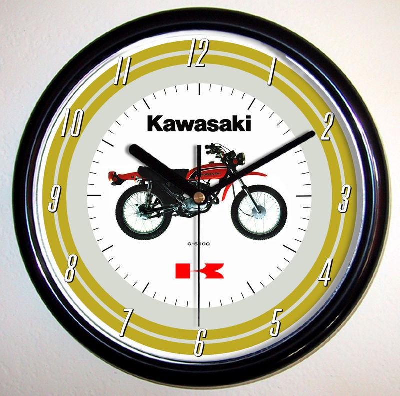Kawasaki g5 100 motorcycle wall clock 1974 1975
