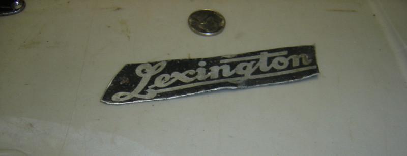 Lexington body motor auto car id tag badge plate