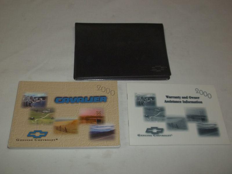 2000 chevrolet cavalier owner manual 3/pc.set & black chevrolet factory case.