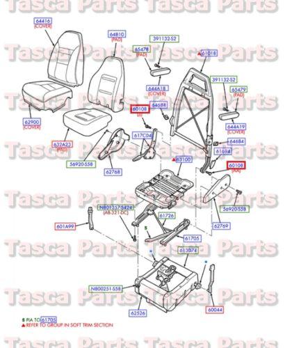 New oem seat latch to back frame attaching hardware e150 250 350 450 econoline