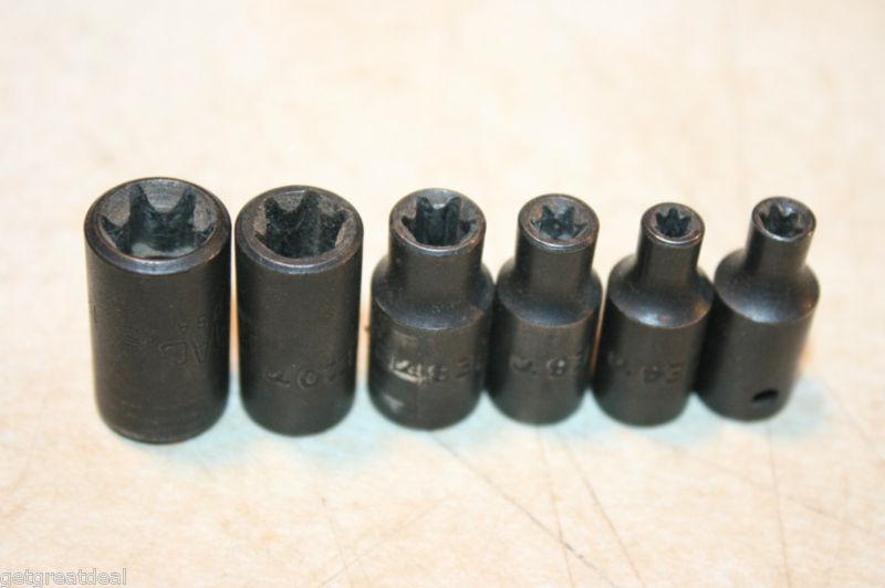 Mac tools 1/4" drive industrial finish inverted torx socket set 6pcs