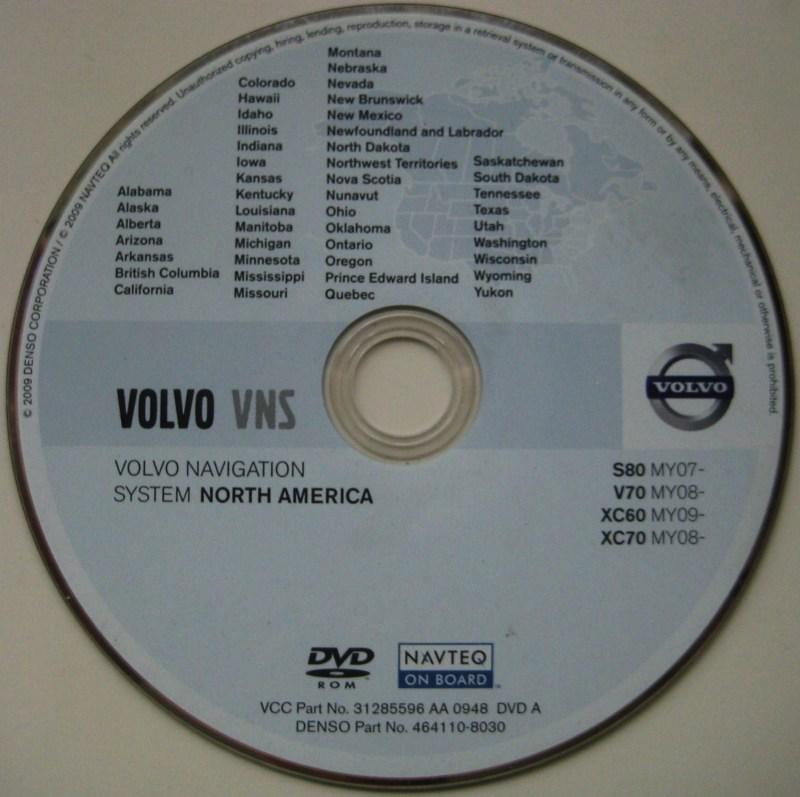 2010 update 2008 2009 2010 volvo xc70 & xc60 navigation dvd west map us & canada
