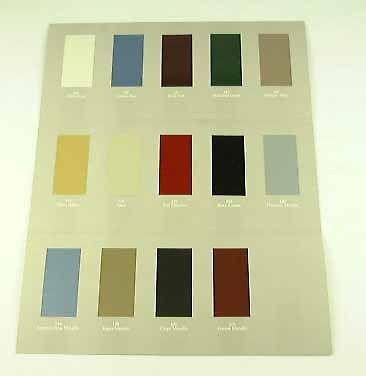 1982 82 volvo exterior color paint chip chart brochure