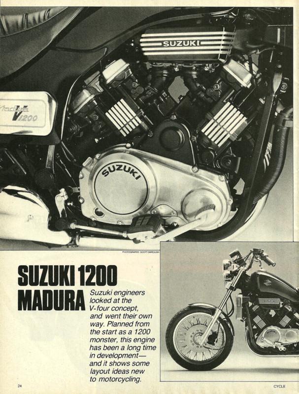 1984 suzuki madura 1200 motorcycle road test with dyno specs 6 pages