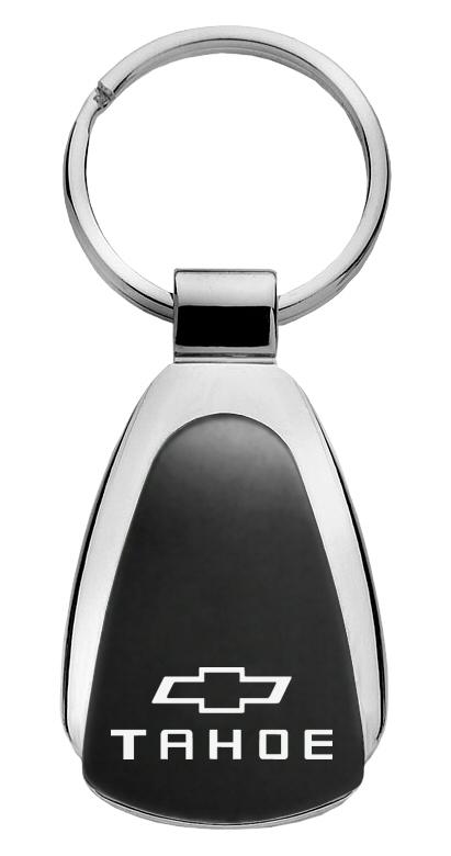 Chevy chevrolet tahoe black tear drop keychain car ring tag logo lanyard