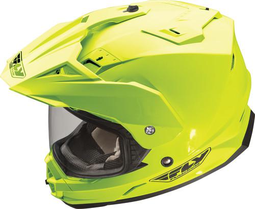 Fly racing trekker motorcycle helmet hi-vis yellow large