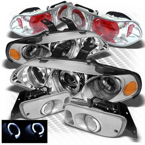 92-95 civic 2dr projector headlights + altezza style tail lights + fog lights