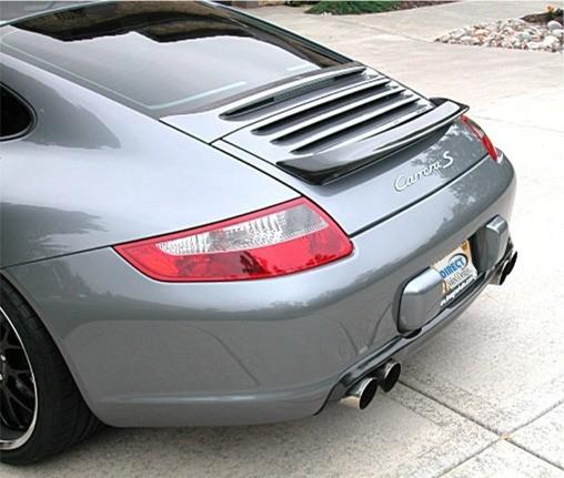 2005-2011 porsche 911 / 997 german tuner style rear wing spoiler - unpainted