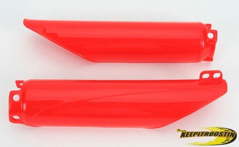 Fork guards plastic for honda cr 125 250 500 1993-2007 cr125 cr250 cr500 r red