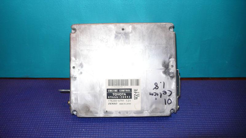 Pcm ecu ecm computer toyota celica 2001 01 auto 1.8gt 1zzfe 89666-20042 (tested)