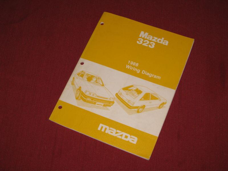 1988 mazda 323 oem wiring diagram manual - superb condition