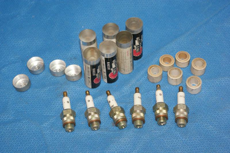 (set of 6) ngk racer spark plug b-9n in aluminum tube