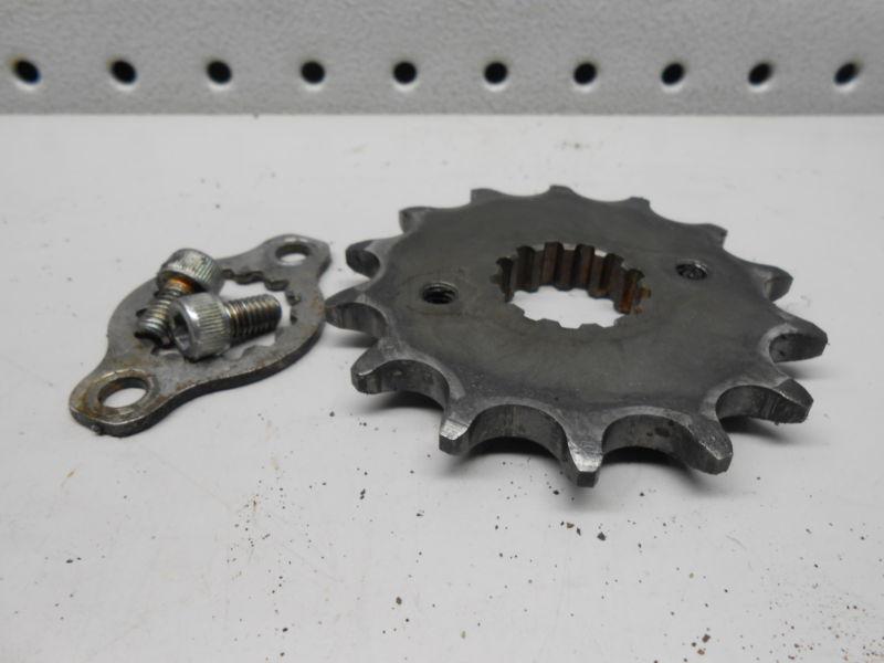 K76 kawasaki ex250 ex ninja 250 250r 1999 front sprocket w retainer