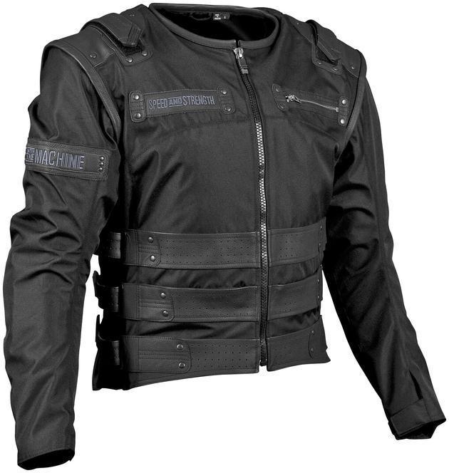 Speed and strength rage with the machine motorcycle jacket black xl/x-large