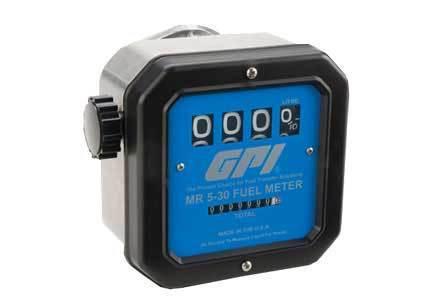 Gpi mr 5-30-l6n mechanical fuel meter w/ 3/4in npt thread inlet/outlet (litres)