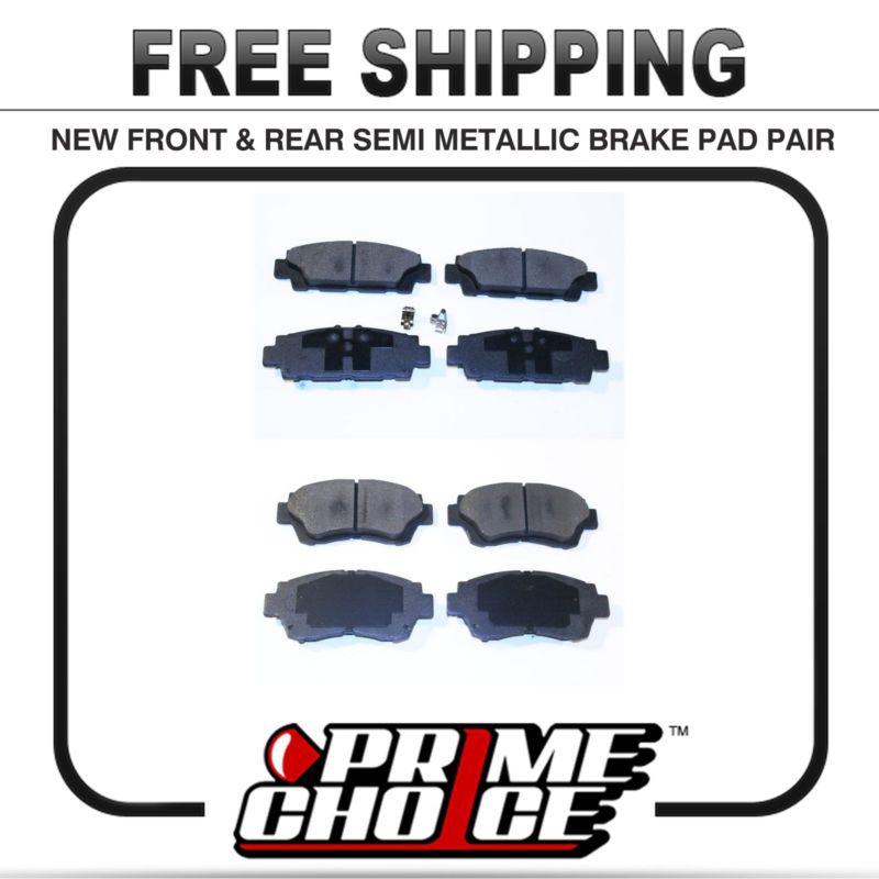 Premium front & rear metallic disc brake pads 2 full complete sets 4 pair 8 pads