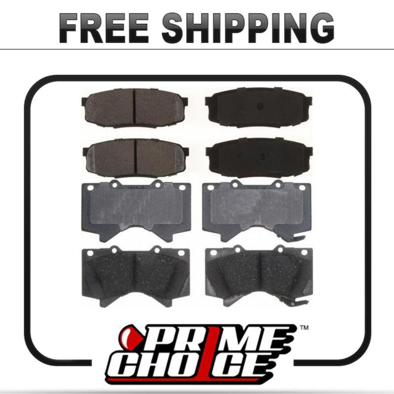 Premium front & rear metallic disc brake pads 2 full complete sets 4 pair 8 pads