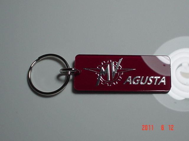 Mv agusta f3 f4 brutale rivale motorcycle key chain fob red & chrome 