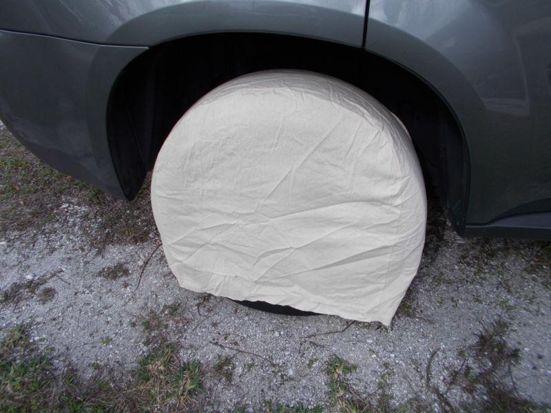 Canvas wheel covers for most cars and trucks