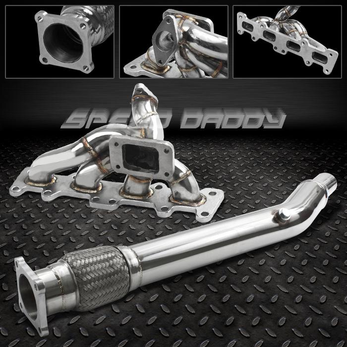 T3/t4 racing turbo manifold+downpipe exhaust 03-05 dodge neon srt-4/srt4 2.4l