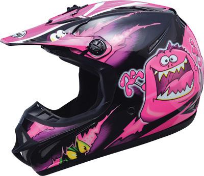 Gmax gm46y-1 kritter ii helmet pink/black ym g3462401 tc-14