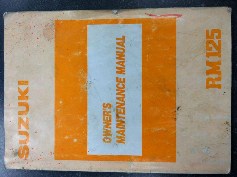 Rm 125 owners maintenance manual