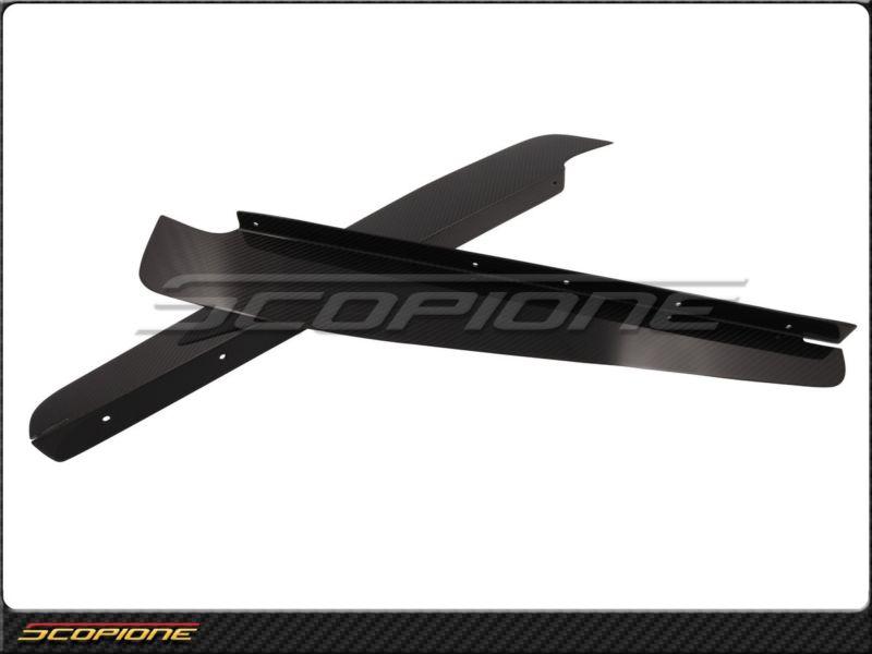 Scopione nissan 09-14 gt-r gtr r35 black glossy carbon fiber diffuser blade fins