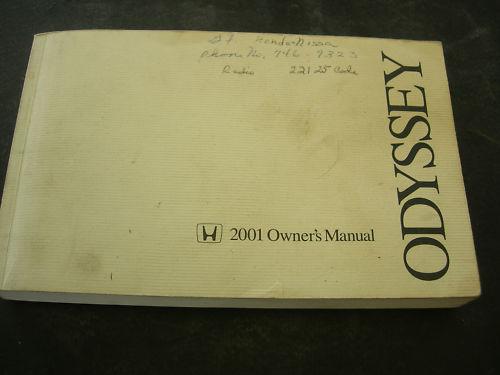 2001 honda oddesy   owners manual 