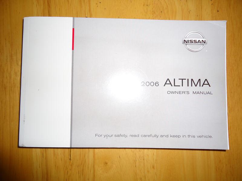 2006 nissan altima owner's manual