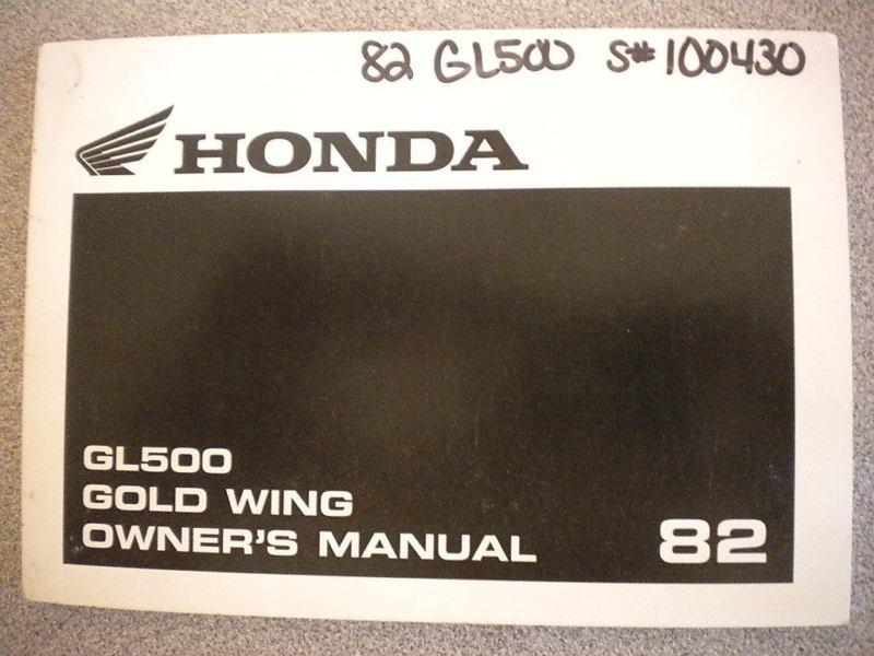 Honda owners manual 1982 gl500 gold wing 80 pages 31ma151