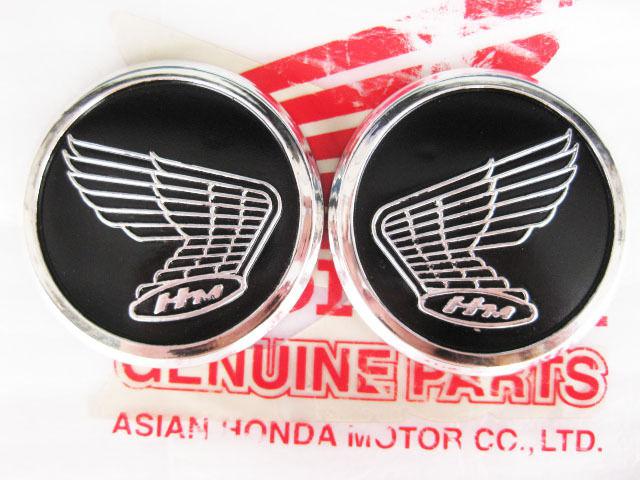 Honda gorilla monkey z50j z50 fuel tank emblem chrome-black  1 set "2 pcs"