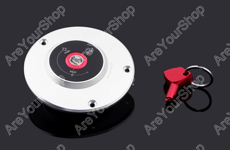 Key lock fuel gas cap kawasaki zx 6r/636/6rr 9r 10r 14r z1000 zx1100 zzr sil/b