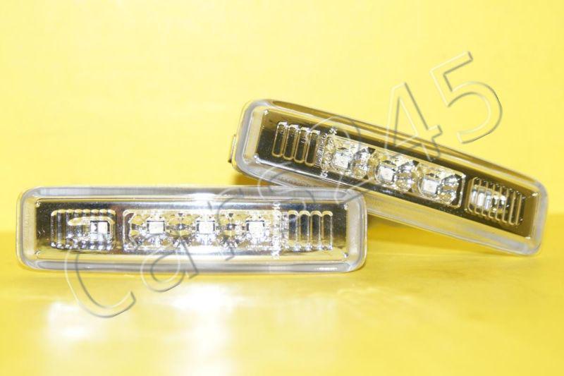 Bmw 5-series 1996-03 e39 clear led side marker light pair left + right side