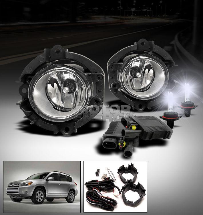 2006 2007 2008 toyota rav4 jdm bumper clear fog light lamp+6000k hid+harness kit