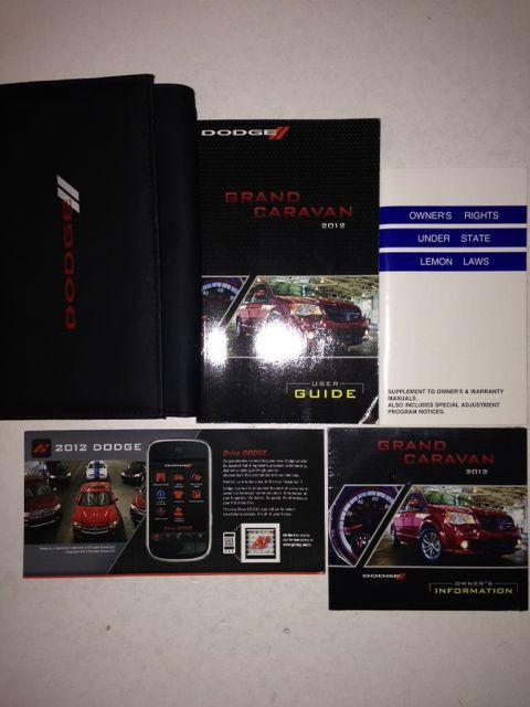 2012 dodge grand caravan owner's manual (user guide) with case and dvd 