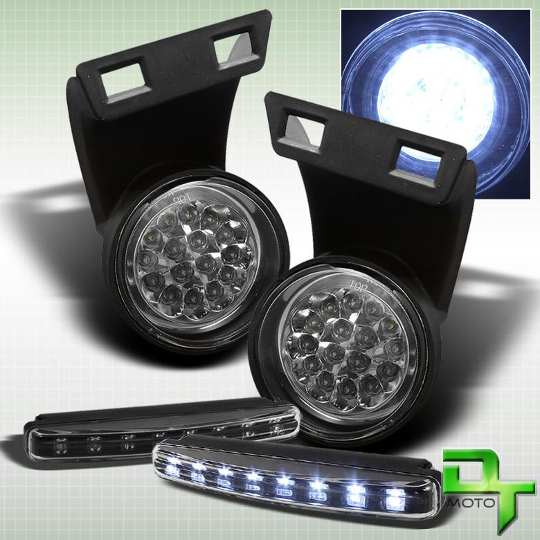 1994-2001 dodge ram full led fog lights+switch+wiring pair set+led bumper lamp